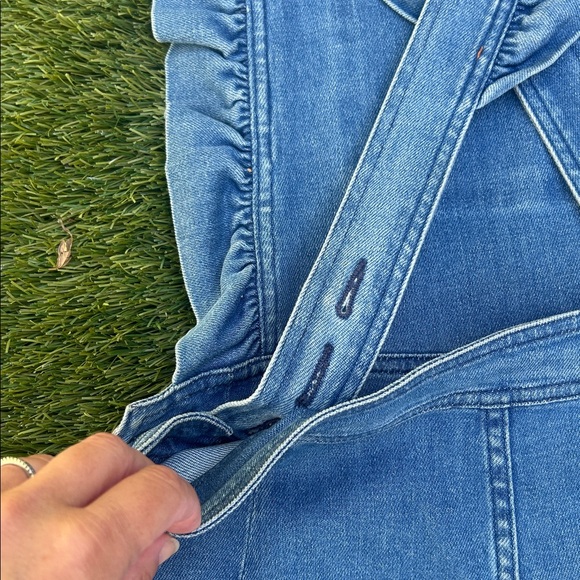 Denim Ruffle Overalls - Picture 4 of 7